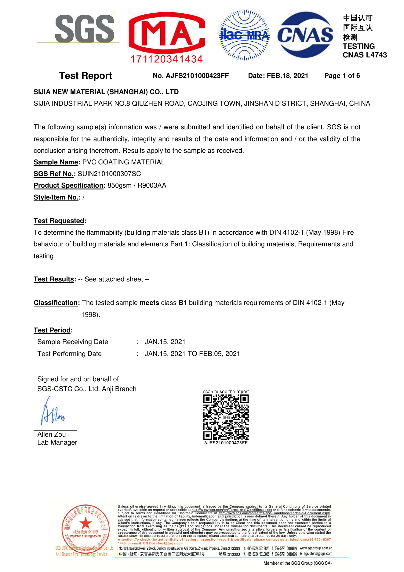 Certificate