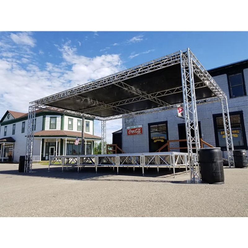 Hot Sale A- Shaped Roof Truss Display Outdoor Aluminum Sleeve Block Truss And Concert Stage Podium For Sale