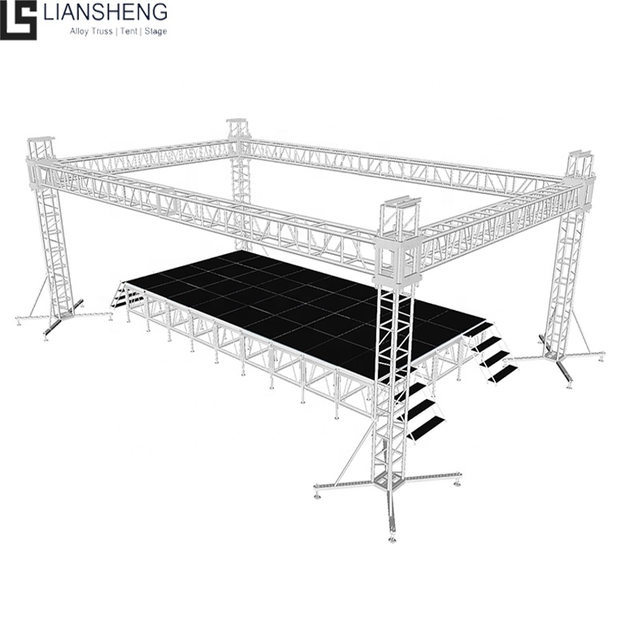 Top Sale Outdoor Podium Concert Aluminum Stage Frame With Truss Display Lifting System Racks