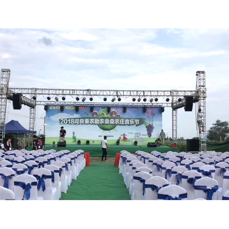 High Quality Factory Price Outdoor Event Wedding Exhibition Party Portable Stages Lighting Flat Truss System Design