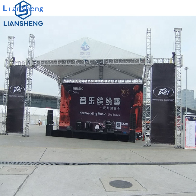 Outdoor stage aluminum alloy roof truss system event podium light Truss Displays triangular flat roof Truss