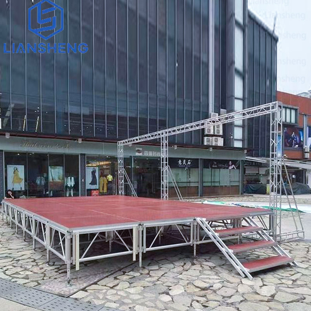 Hot Sale Portable Aluminum Stage Lights Equipment Podium Platform Truss Stage Aluminum Truss Display Stage