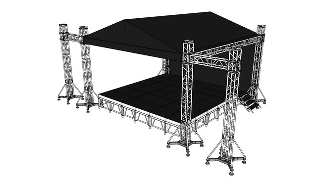 Aluminum Flat Top Outdoor Aluminium Lighting Truss Display Fashion Show Event Stage Podium Concert