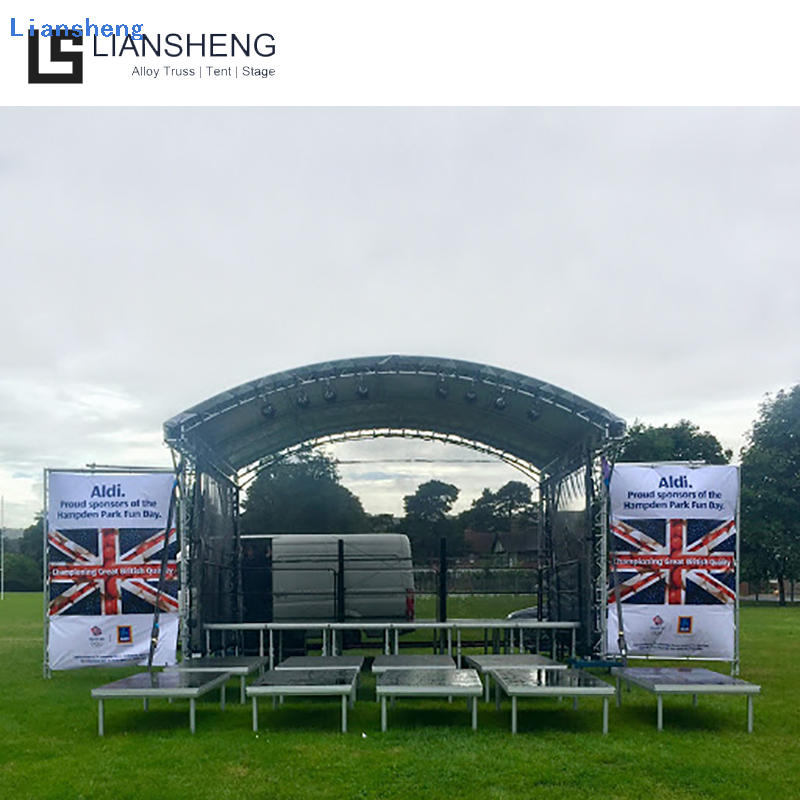 Outdoor Fast Install Customized Roof Truss Stage System With Movable Stage Platform For Event Concert