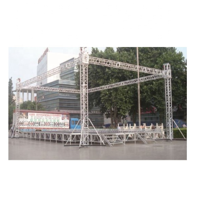 High Quality Factory Price Outdoor Event Wedding Exhibition Party Portable Stages Lighting Flat Truss System Design