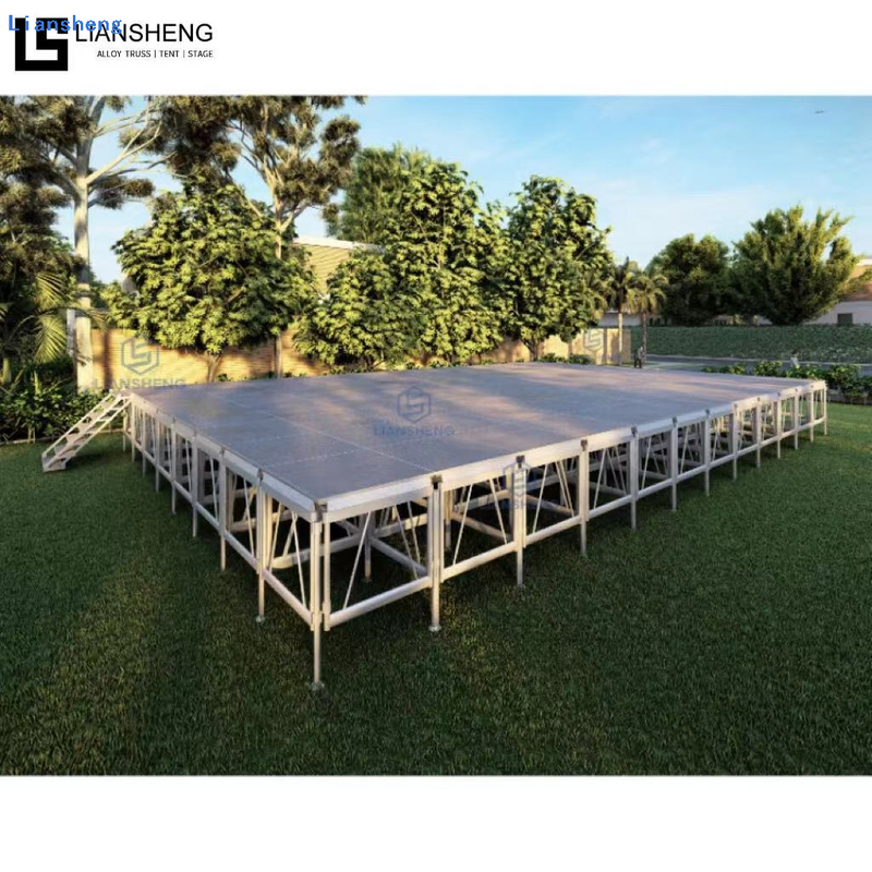 2023 Top Sale Outdoor Aluminum Stage 1.22 x 1.22 m Outdoor Stage Adjustable Height Podium Concert