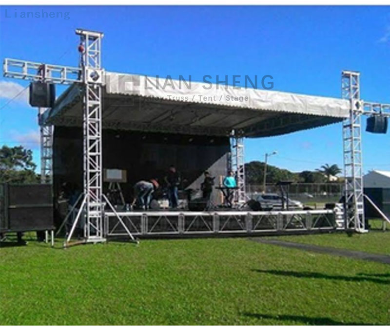 Hot Sale Outdoor Concert Lighting Truss Stand Aluminum Show Concert Stage Podium With Truss Lifting System