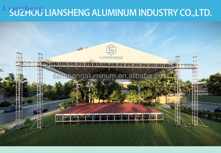 Hot Sale Outdoor Concert Lighting Truss Stand Aluminum Show Concert Stage Podium With Truss Lifting System