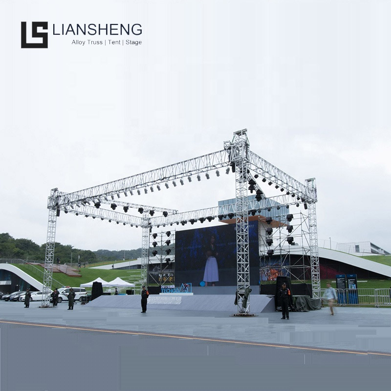 Hot Sale Portable Aluminum Stage Lights Equipment Podium Platform Truss Stage Aluminum Truss Display Stage