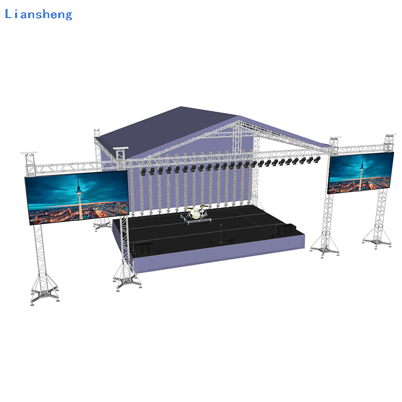 High Quality DJ Lights Music Festival Aluminum Outdoor Wedding Concert Stage Roof Truss System