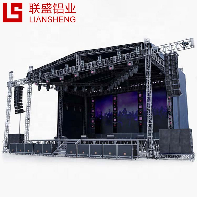 Hot Sale A- Shaped Roof Truss Display Outdoor Aluminum Sleeve Block Truss And Concert Stage Podium For Sale