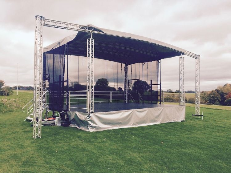 Aluminum Outdoor Event Concert Stage Truss Riser Platform Design With Curve Roof