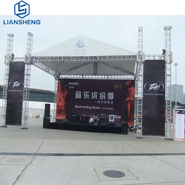 Hot Sale A- Shaped Roof Truss Display Outdoor Aluminum Sleeve Block Truss And Concert Stage Podium For Sale