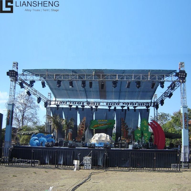 Customized Portable Stage Equipment Event Concert Roof Lighting Truss Roof System Aluminum Truss Stage Platform