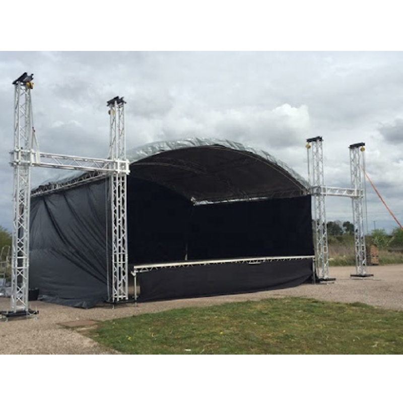 Hot Sale A- Shaped Roof Truss Display Outdoor Aluminum Sleeve Block Truss And Concert Stage Podium For Sale