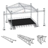 Outdoor Aluminum Mobile Stage Platform Anti slip Indoor Concert Stage Podium Triangle Roof Truss Displays and Event Stage