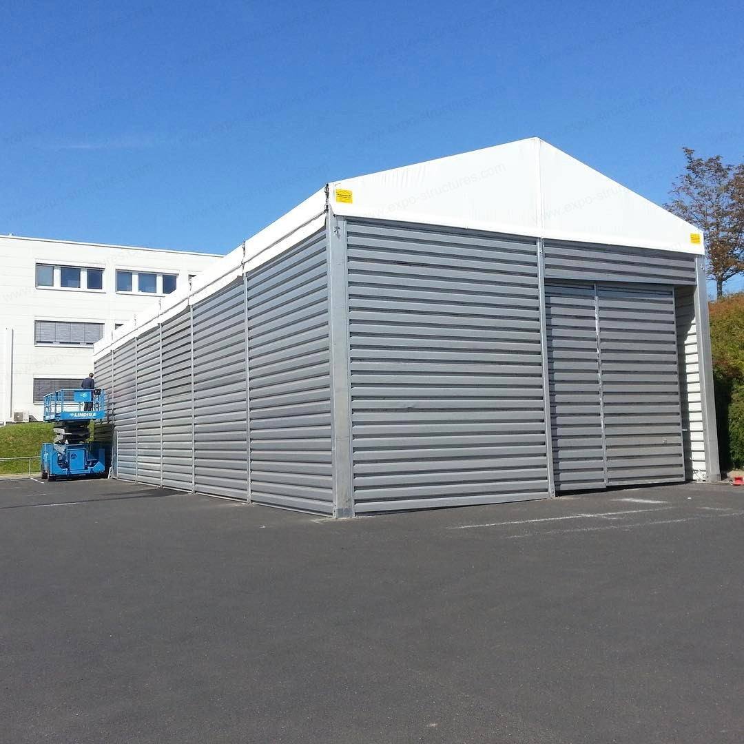 Large Industrial Warehouse Storage Tent UV-Proof PVC Waterproof Fireproof Sandwich Durable Steel Sheets Fabric Outdoor Use Logo