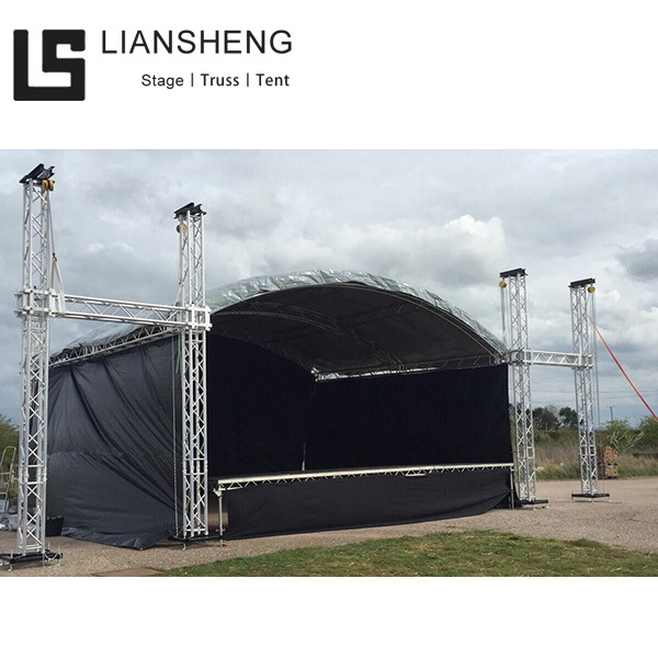 Aluminum Outdoor Event Tent Concert Stage Riser Platform Design Stand Truss Display Roof Stage