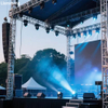 Spigot Truss, Stage and Light Show For Outdoor Concert Performance Event 