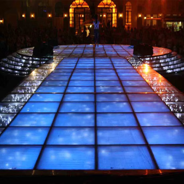 Folding Portable Glass Aluminum Alloy Wedding Stage Durable Transparent Event Stage for Party Decoration