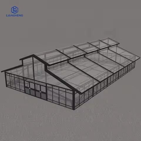 New Arrival Black Frame Wedding Tents Atrium Event Venue Structure Marquee with Glass Wall Structure Tent for Parties Events