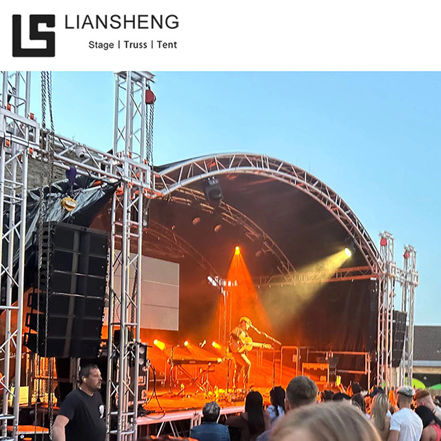 Aluminum Outdoor Event Tent Concert Stage Riser Platform Design Stand Truss Display Roof Stage