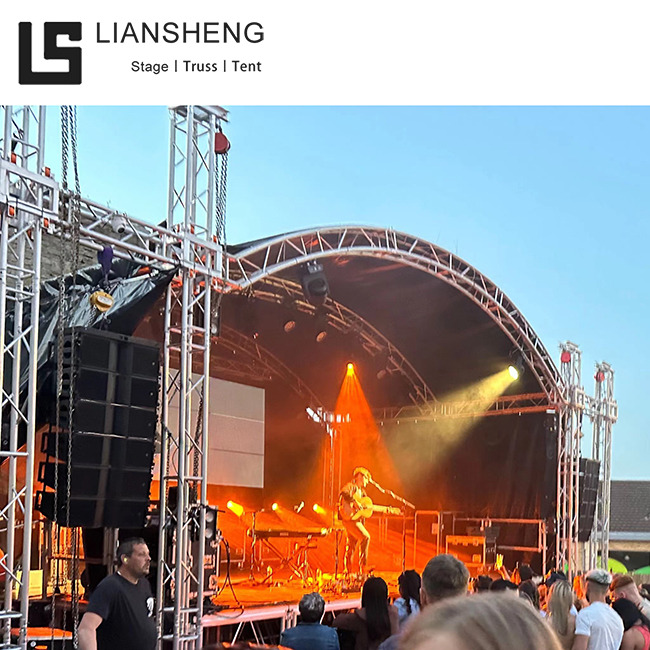 Aluminum Outdoor Event Tent Concert Stage Riser Platform Design Stand Truss Display Roof Stage