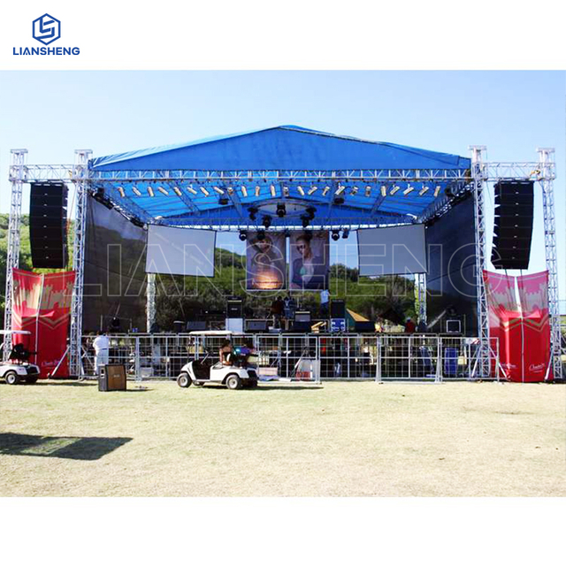  Festival Outdoor Aluminum Truss Stage Waterproof Concert Stage Triangle Roof Truss Anti Slip Stage Truss Display