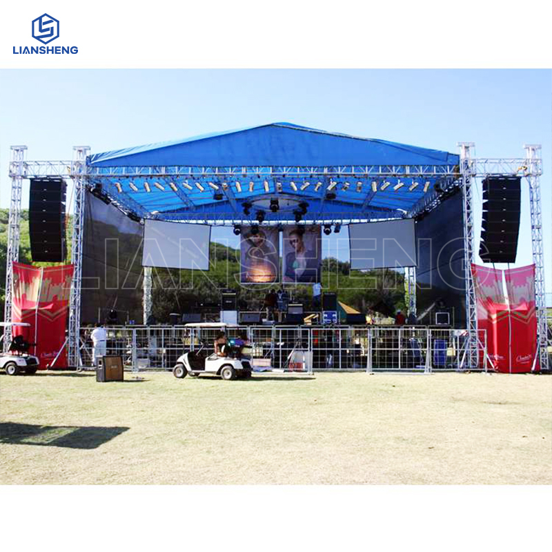  Festival Outdoor Aluminum Truss Stage Waterproof Concert Stage Triangle Roof Truss Anti Slip Stage Truss Display