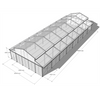 15X40m Large Wedding Marquee 300 Seaters Transparent Party Tent Black Frame Atrium Event Tents for Outdoor Events