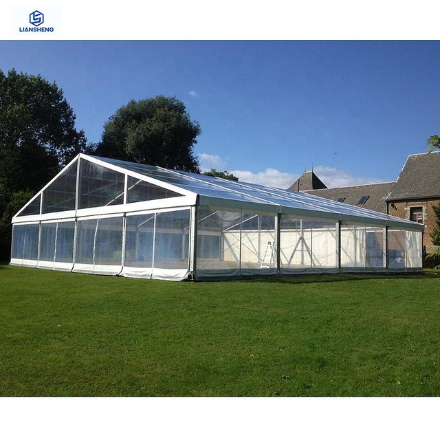Customized Clear White Pvc Aluminum Event Wedding Tente Outdoor Large Heavy-Duty Aluminum Black Frame Tent for Weddings