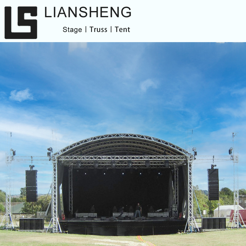 Aluminum Outdoor Event Tent Concert Stage Riser Platform Design Stand Truss Display Roof Stage