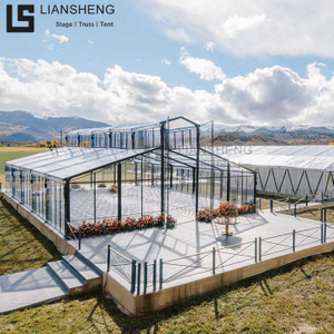 Luxury Aluminum Alloy Black-Frame Atrium Tent for Exhibitions, Weddings and Events