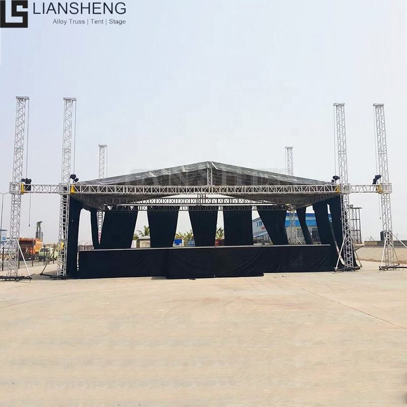 300 * 300mm Aluminum Truss Assembly Stage Truss Roof With Podium Stage