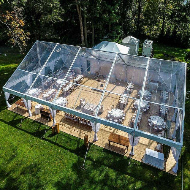 Customized Clear White Pvc Aluminum Event Wedding Tente Outdoor Large Heavy-Duty Aluminum Black Frame Tent for Weddings