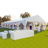 Windproof Aluminum Frame Glass Party Tent Fire Retardant Party Tent Wholesale White Event Solid Sidewall Heavy Duty Tent