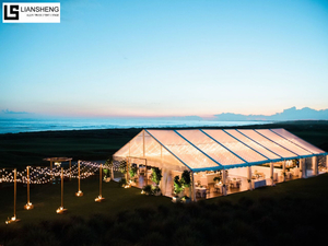 Outdoor Luxury Wedding Canopy Atrium Tent Aluminum Transparent PVC Black Frame Tents for Events, Parties, and Restaurants