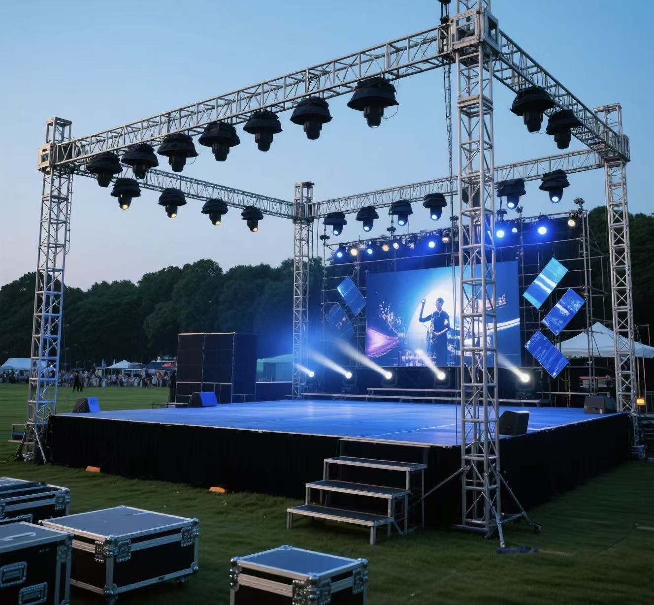 Aluminum Event Stage with Lighting Truss for Show & Exhibition Booth