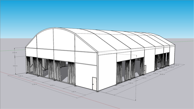Top Quality Water-proof Aluminium Frame Basketball Tent Football Tent for Training for Competion