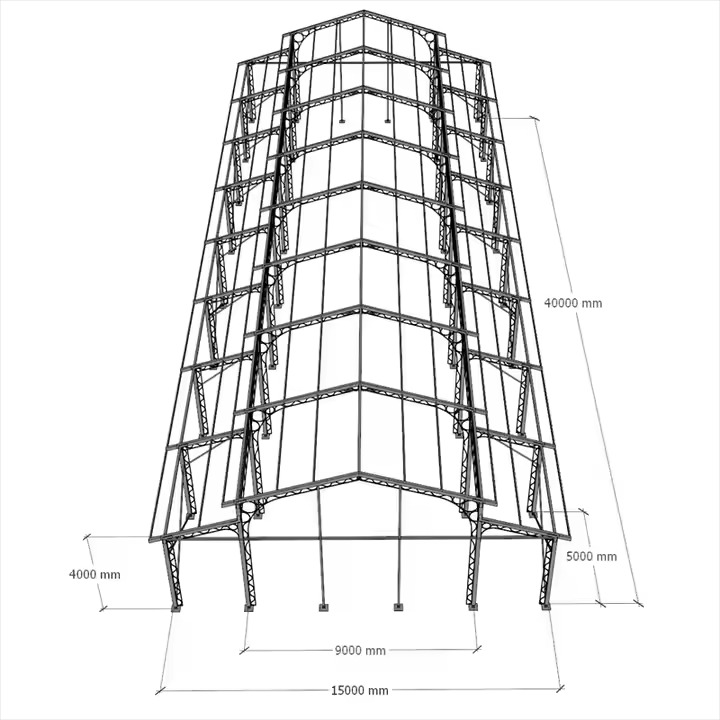 Clear Top A-Frame Transparent Space Marquee Tent Aluminum Frame Atrium Tent for Outdoor Events Wedding & Party Exhibitions