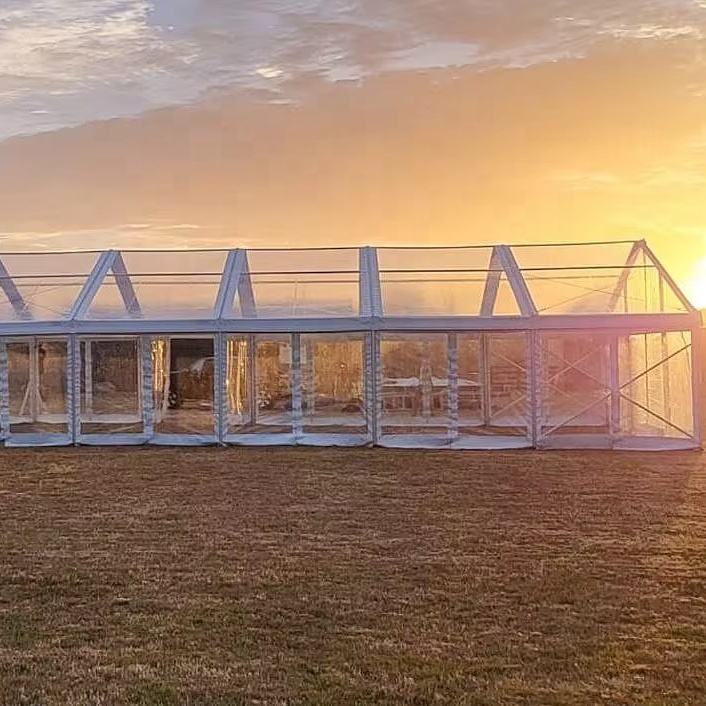 Customized Clear White Pvc Aluminum Event Wedding Tente Outdoor Large Heavy-Duty Aluminum Black Frame Tent for Weddings