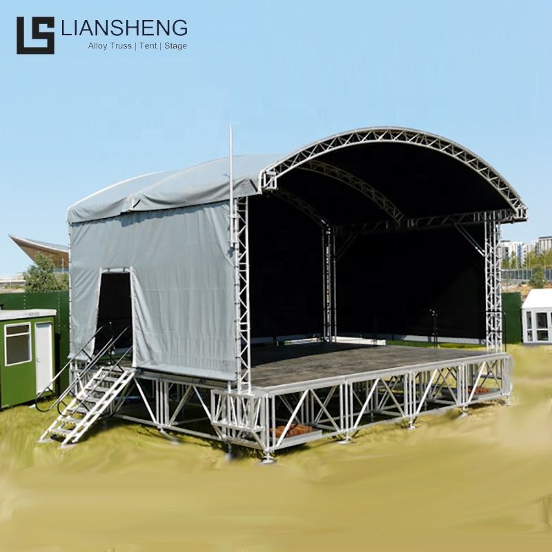 Outdoor Event Concert Event Stage Platform Arc Top Truss Aluminum Display Customized Design