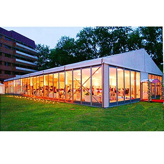 Factory Wholesale Price Outdoor Exhibition Tent Aluminum Alloy Structure Custom Tent Glass Wall Marquee Tent