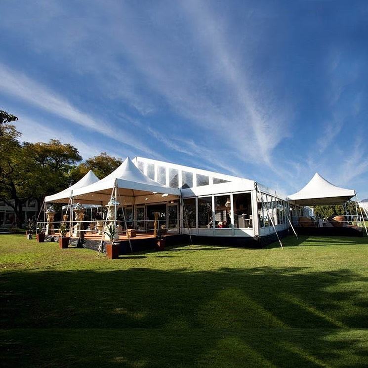 Windproof Aluminum Frame Glass Party Tent Fire Retardant Party Tent Wholesale White Event Solid Sidewall Heavy Duty Tent