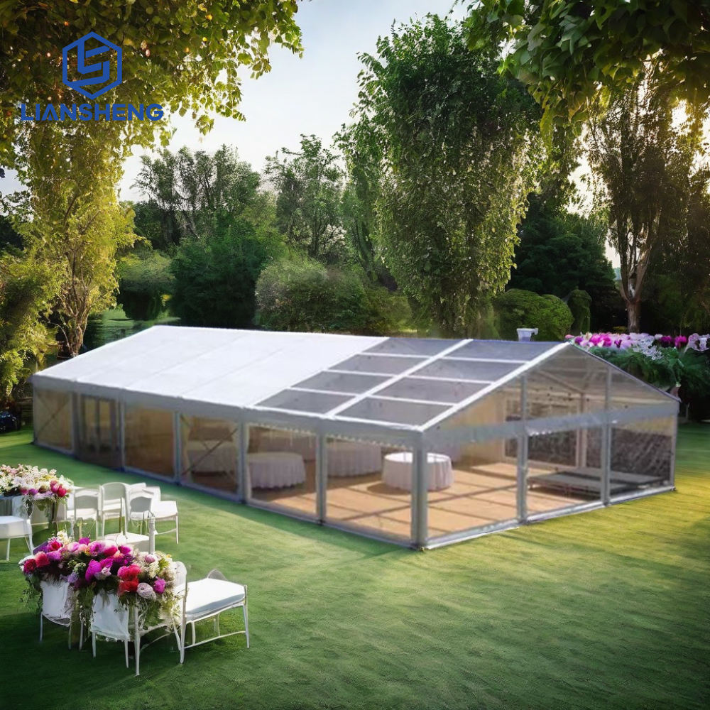 Custom White Event Wedding Party Tent with Aluminum Frame Waterproof PVC Cover 10x12 10x15 10x20 10x30 10x40 10x50