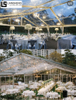Outdoor Luxury Wedding Canopy Atrium Tent Aluminum Transparent PVC Black Frame Tents for Events, Parties, and Restaurants