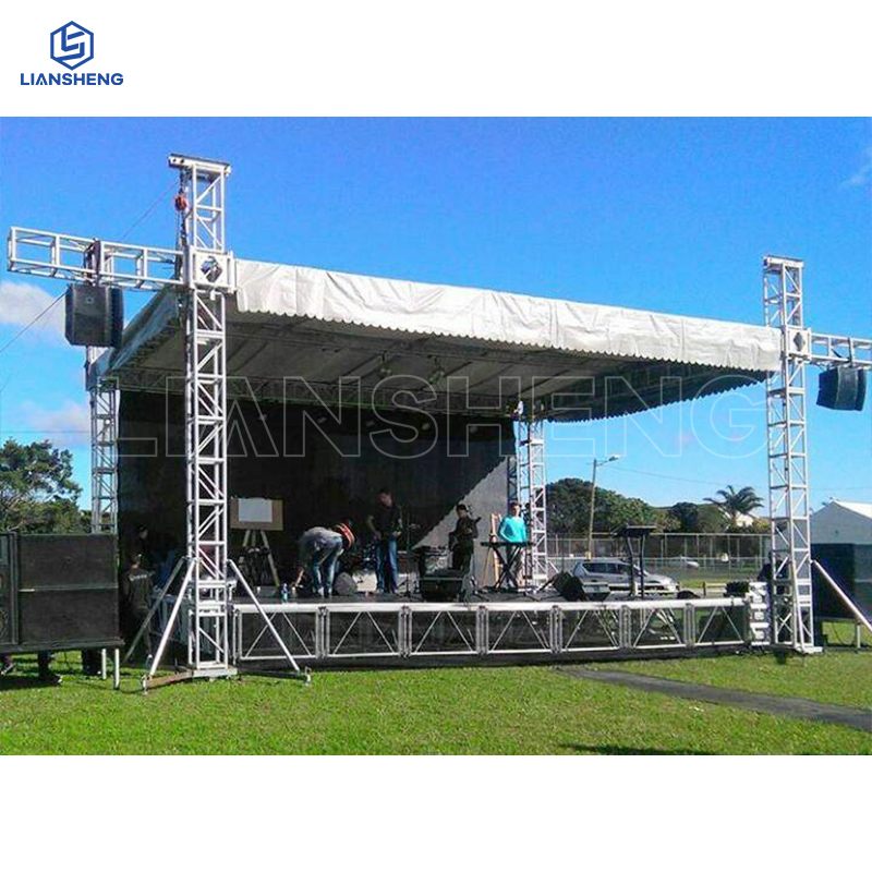  Festival Outdoor Aluminum Truss Stage Waterproof Concert Stage Triangle Roof Truss Anti Slip Stage Truss Display