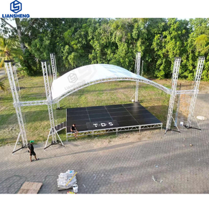 Hot Sale Outdoor Concert Stage Podium With Lifting Truss System Customized Aluminum Truss