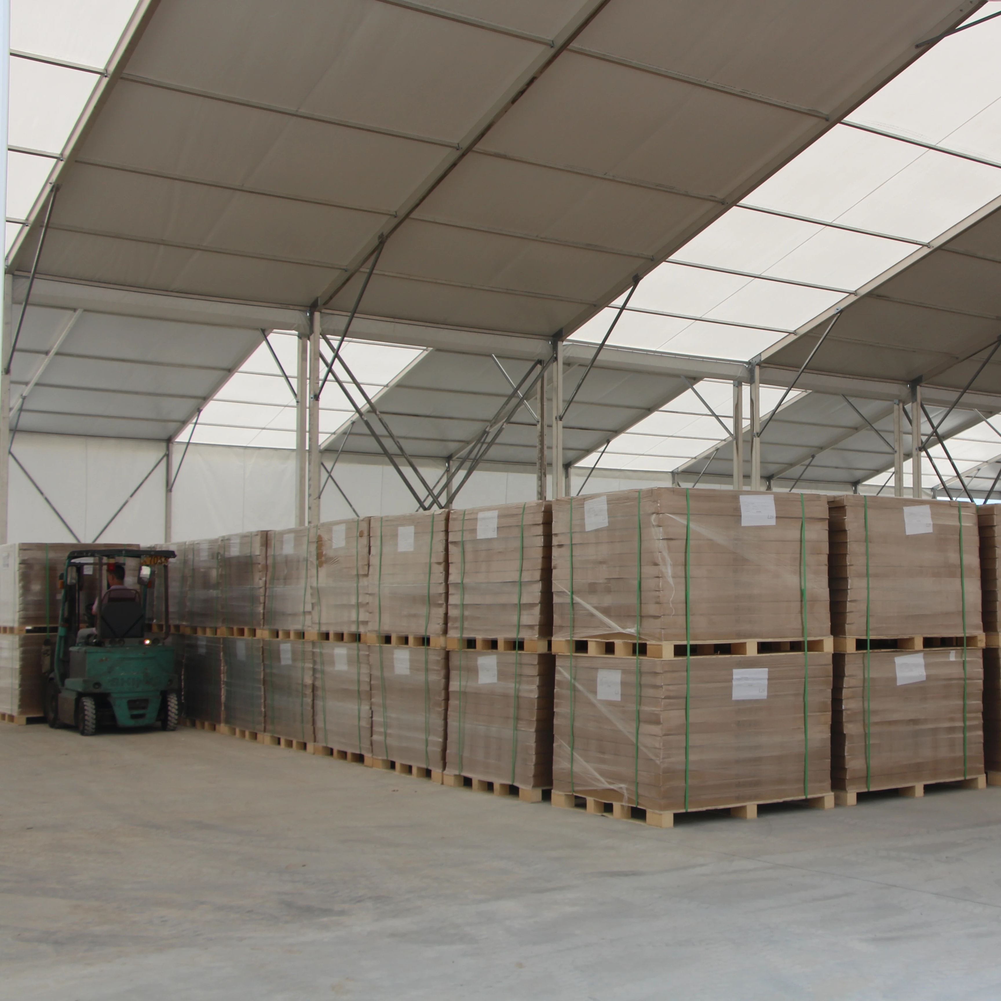 Factory Price Aluminum Structure Outdoor Windproof Tent Warehouse Large High Reinforced Aluminum Industrial Storage Tent
