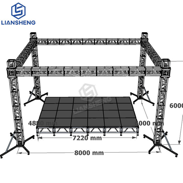 Customized Size OEM ODM LOW MOQ High Quality Aluminum Alloy Europe Standard Stage Truss